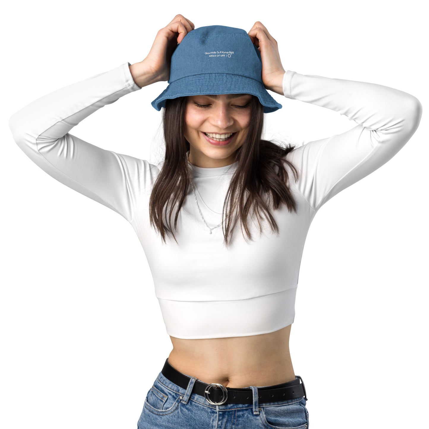 Clean Water Is A Human Right Denim Bucket Hat