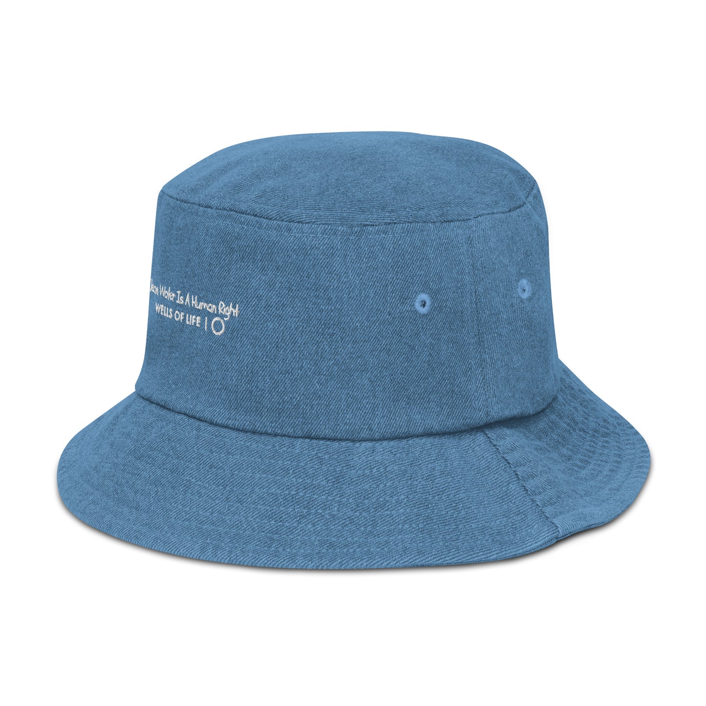 Clean Water Is A Human Right Denim Bucket Hat