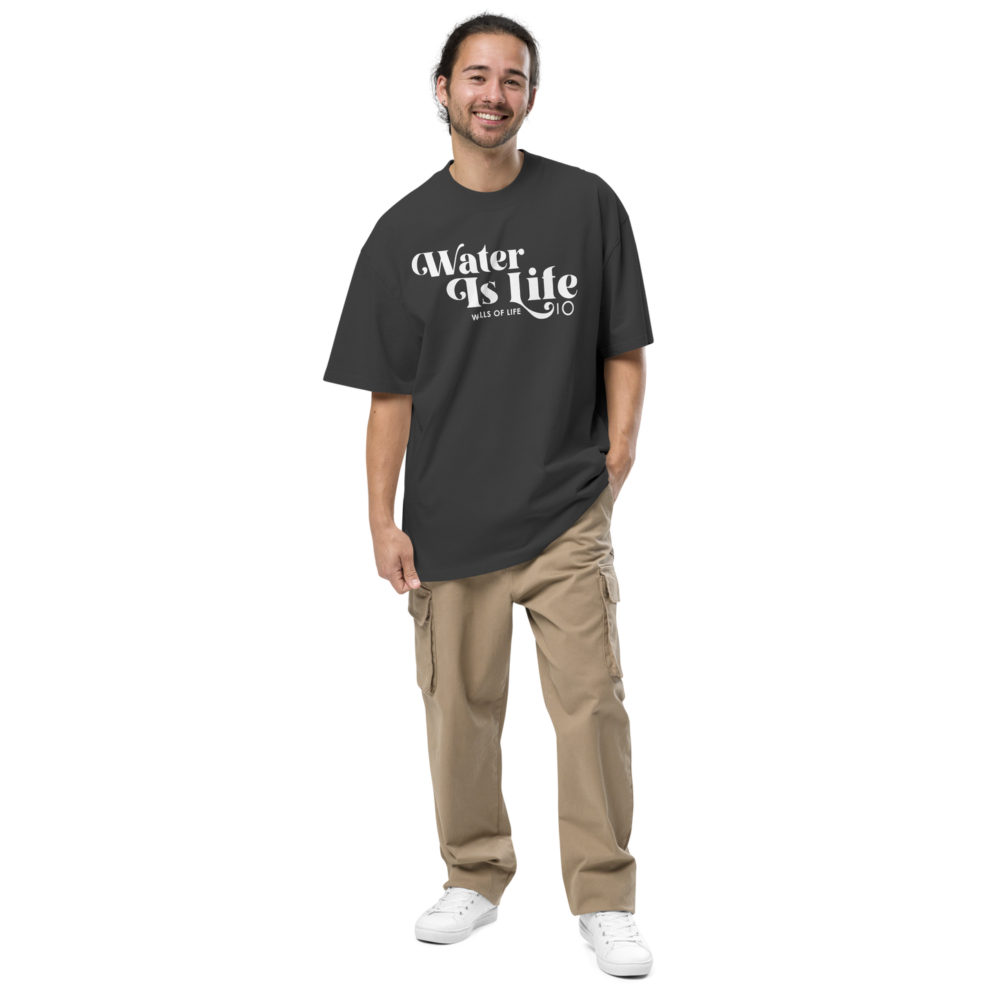 Water Is Life Fancy - Oversized faded t-shirt