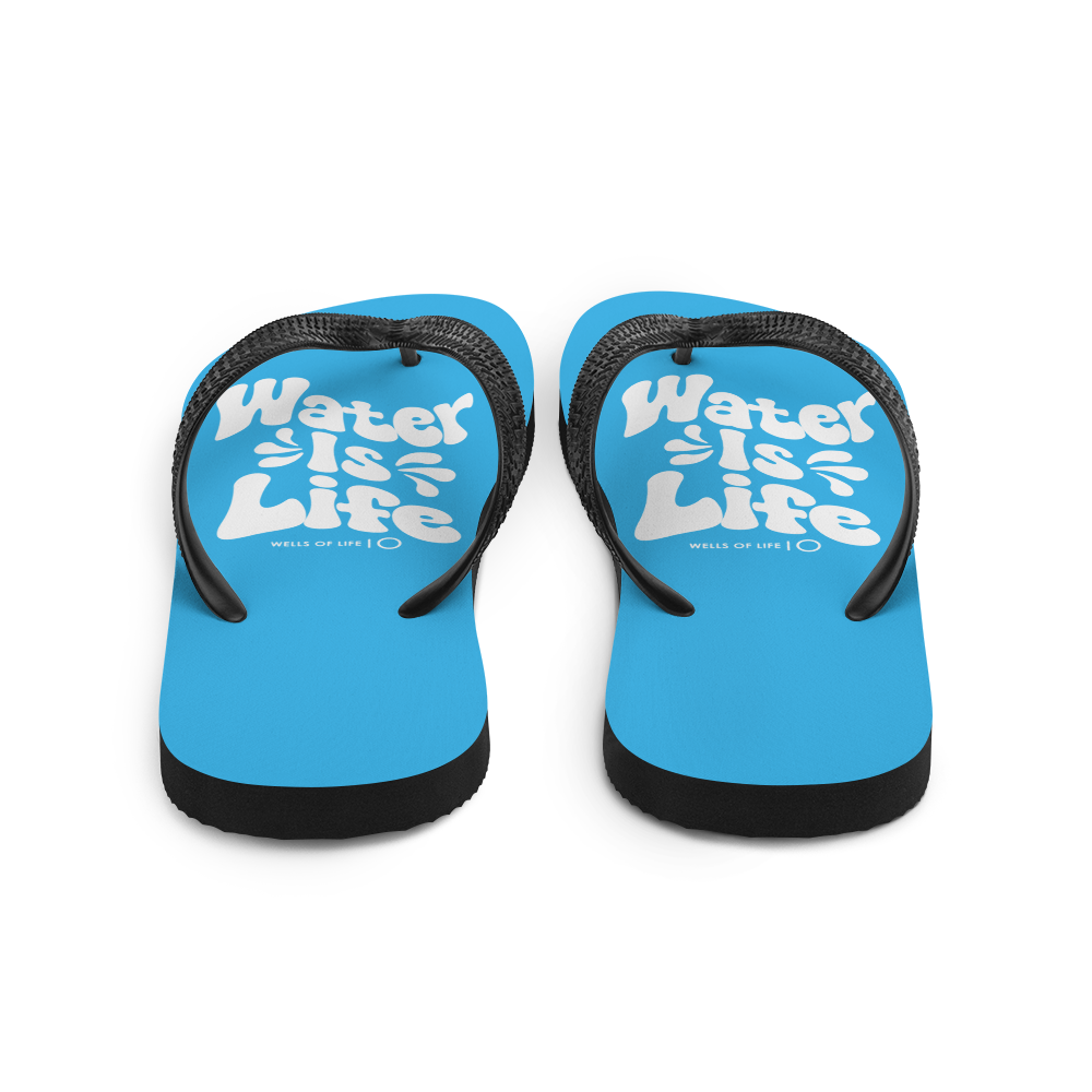 Water Is Life Custom Unisex  Flip-Flops