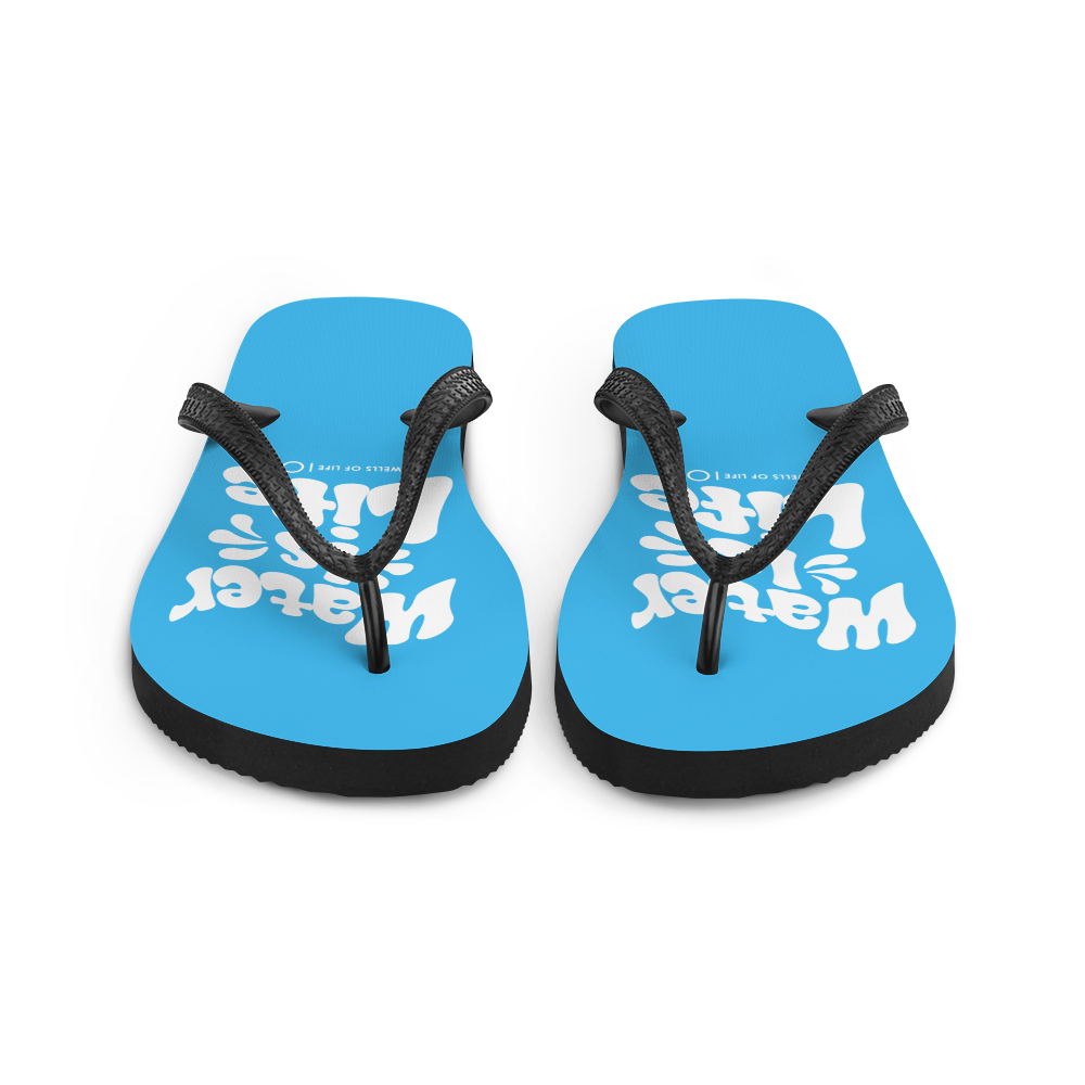 Water Is Life Custom Unisex  Flip-Flops