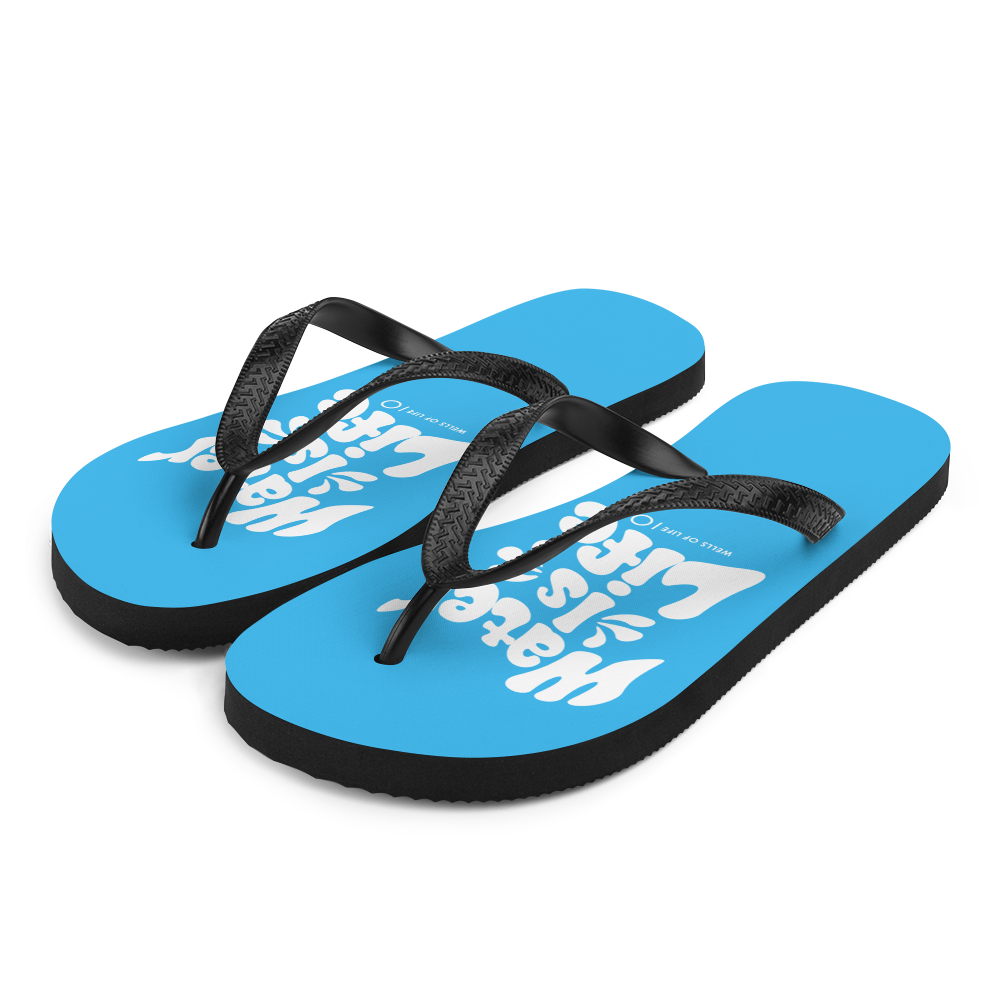 Water Is Life Custom Unisex  Flip-Flops