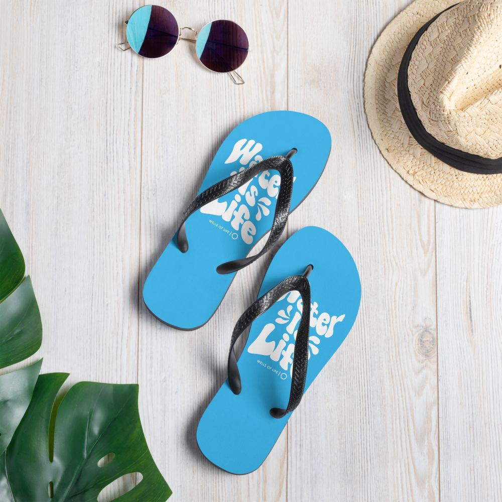 Water Is Life Custom Unisex  Flip-Flops