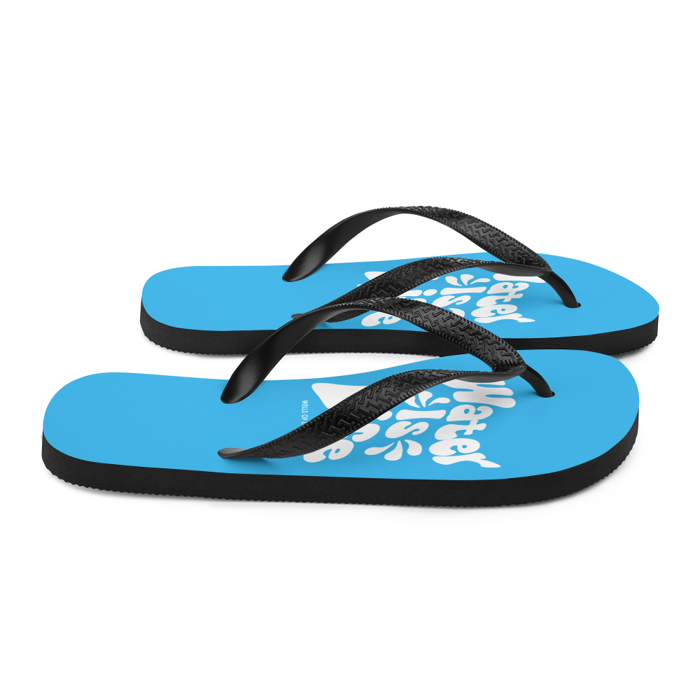 Water Is Life Custom Unisex  Flip-Flops