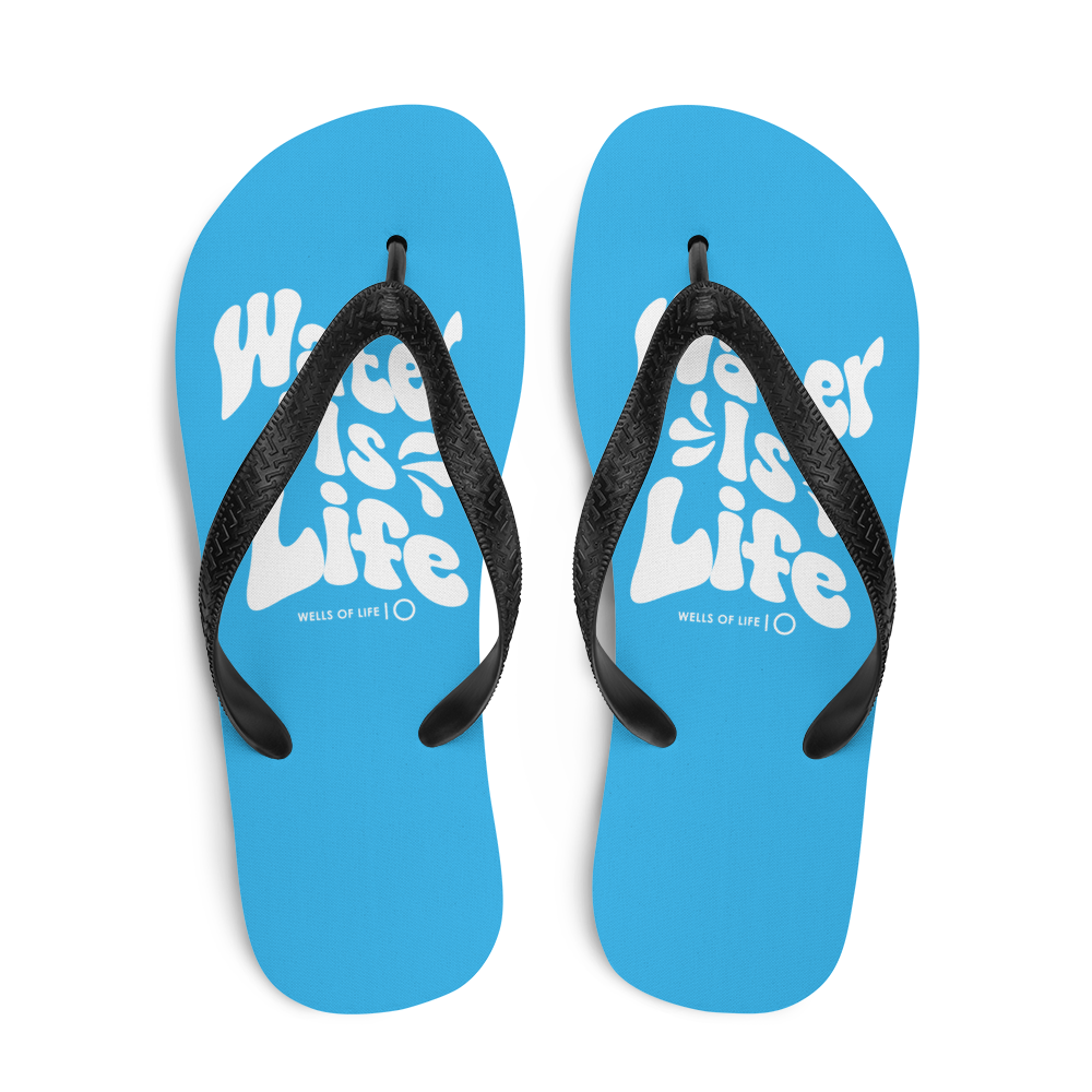 Water Is Life Custom Unisex  Flip-Flops