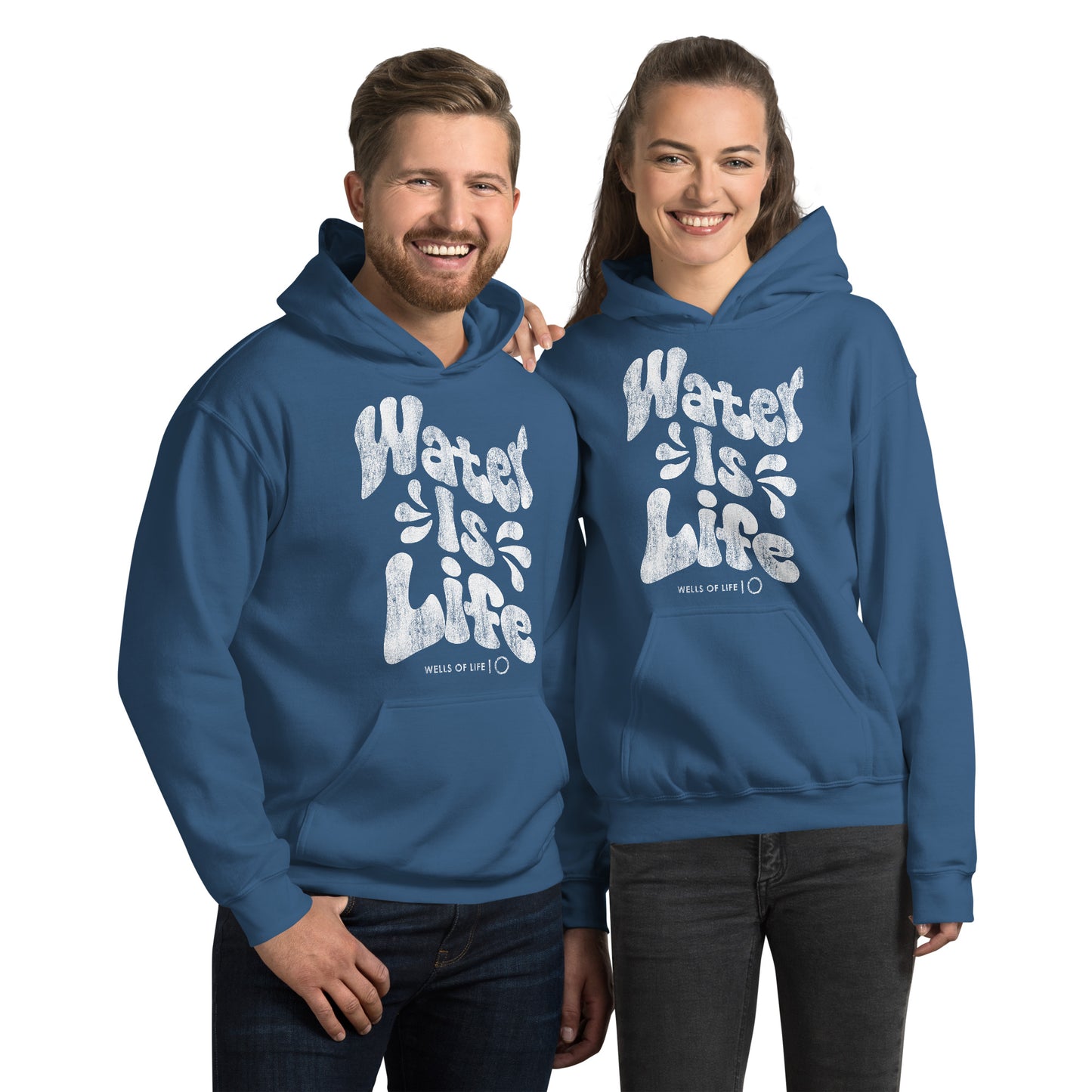 Water Is Life Vintage Print Unisex Hoodie