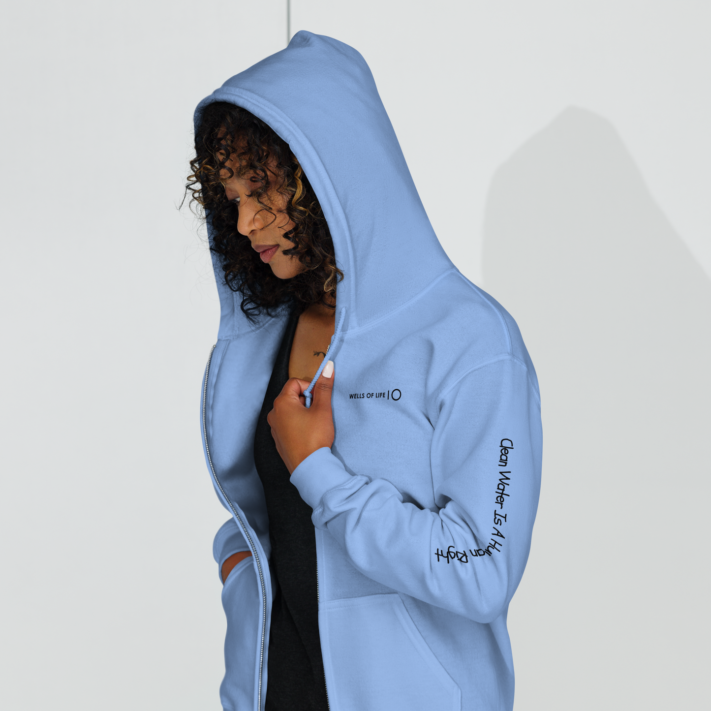 Clean Water Is A Human Right Unisex Heavy Blend Zip Hoodie