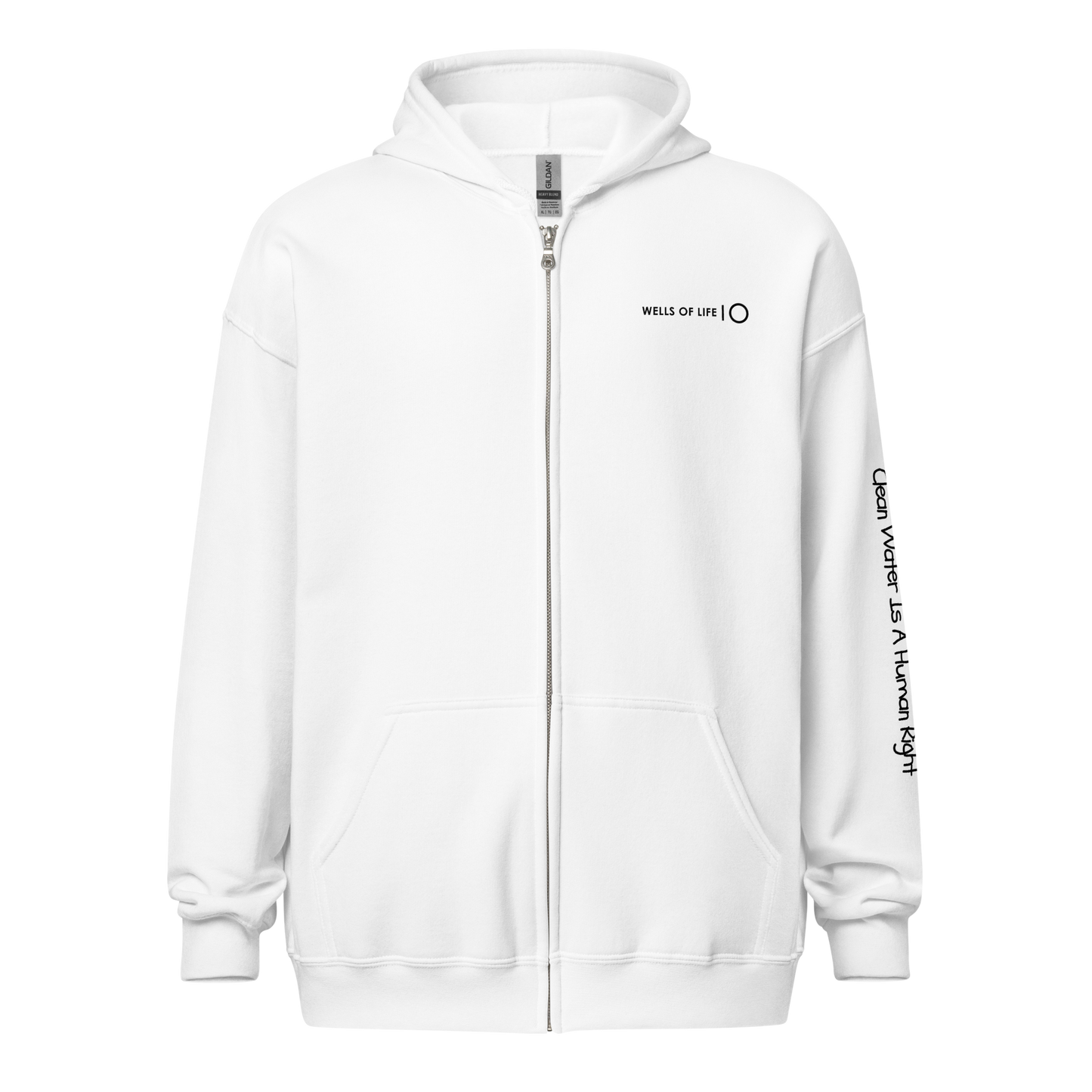 Clean Water Is A Human Right Unisex Heavy Blend Zip Hoodie