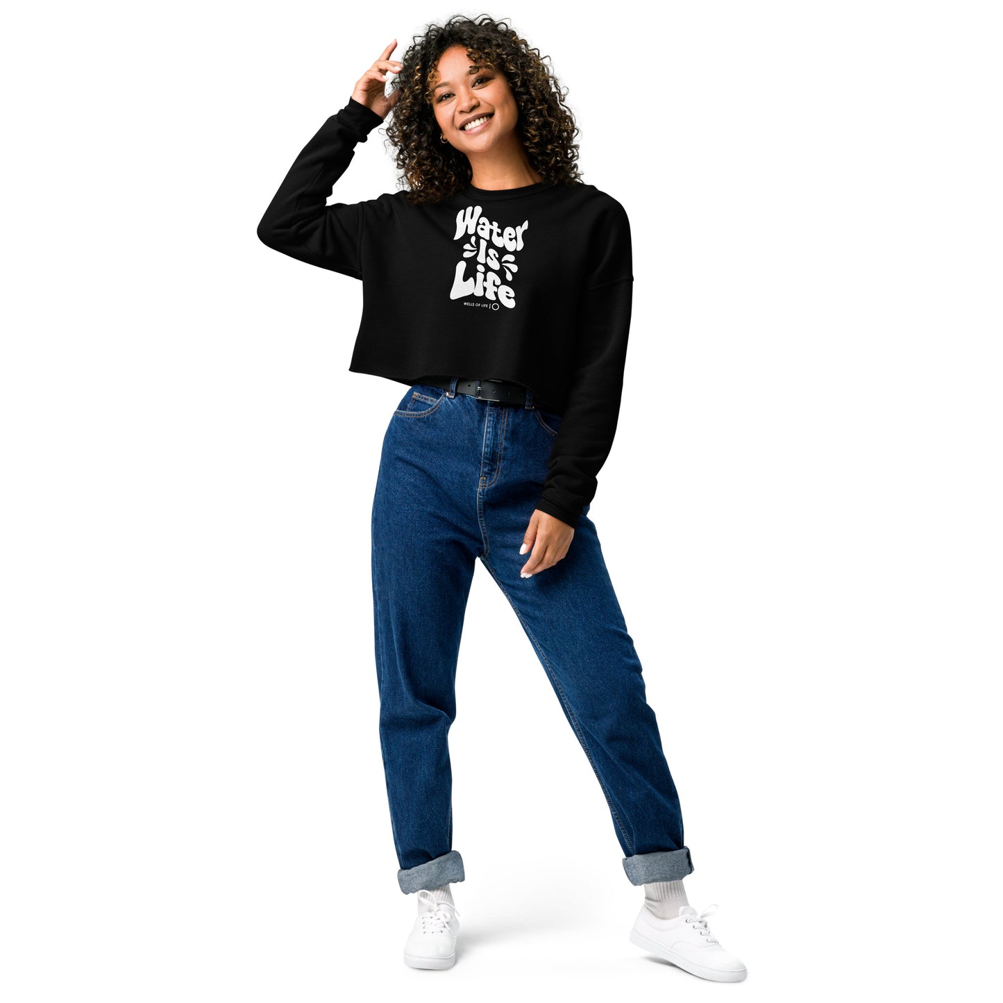 Water Is Life Women's Crop Sweatshirt