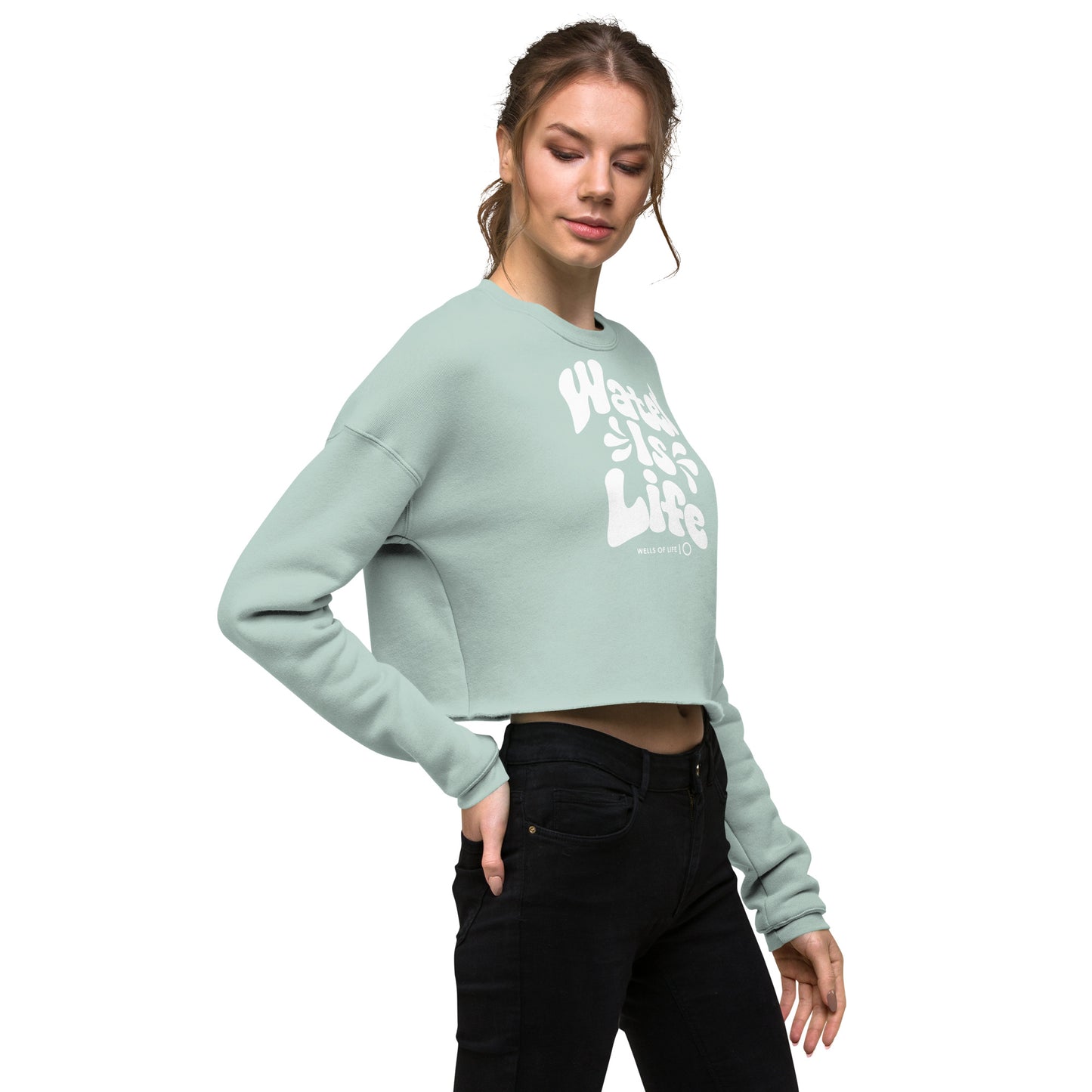 Water Is Life Women's Crop Sweatshirt